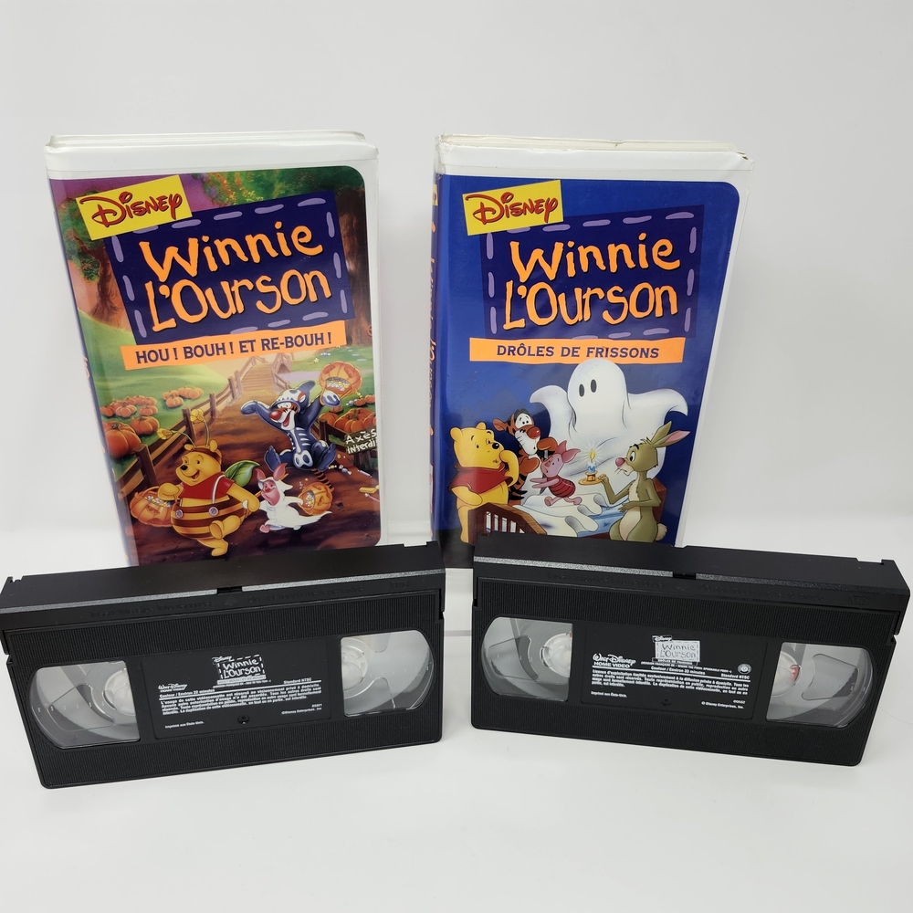 Disney Winnie L'Ourson Lot Of 2 French VHS Tapes